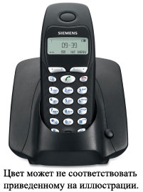 Р/телефон Siemens Gigaset A200 <Richblack> (трубка с ЖК диспл.,База) стандарт-DECT, РО, ГТ